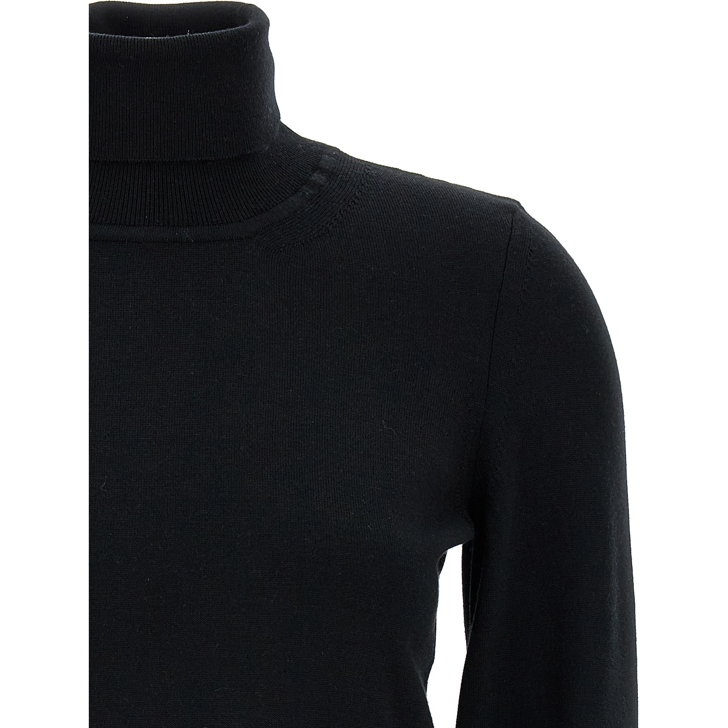 Black Merino Wool Cardigan