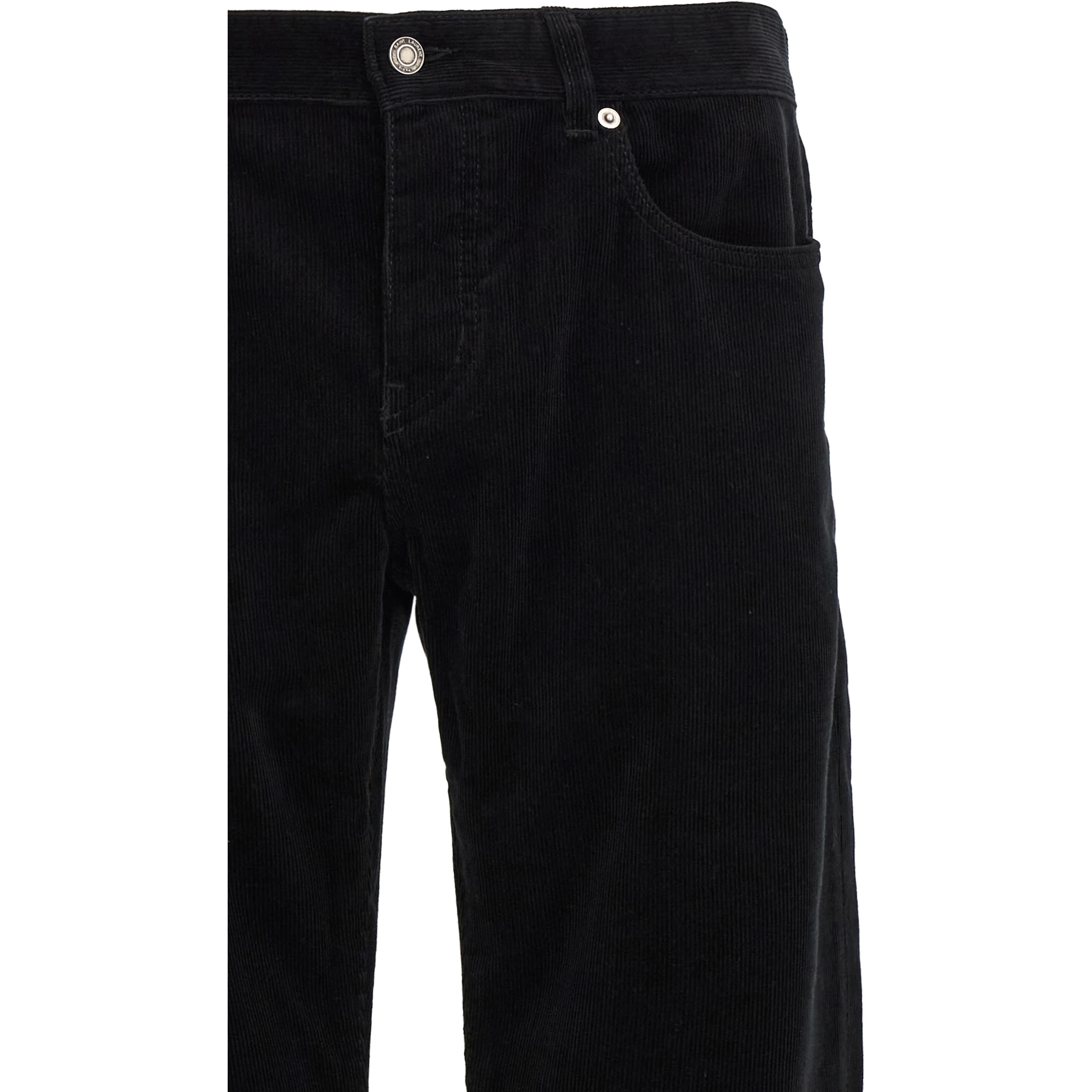 Black Cotton Casual Pants