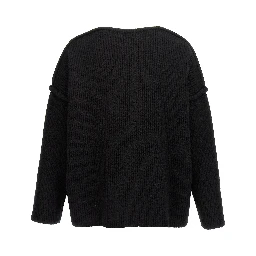 Black Wool Cardigan