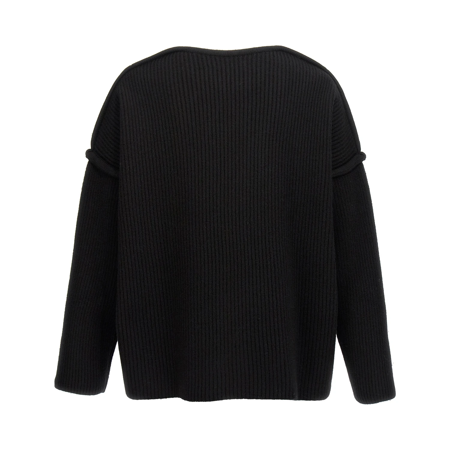 Black Wool Cardigan