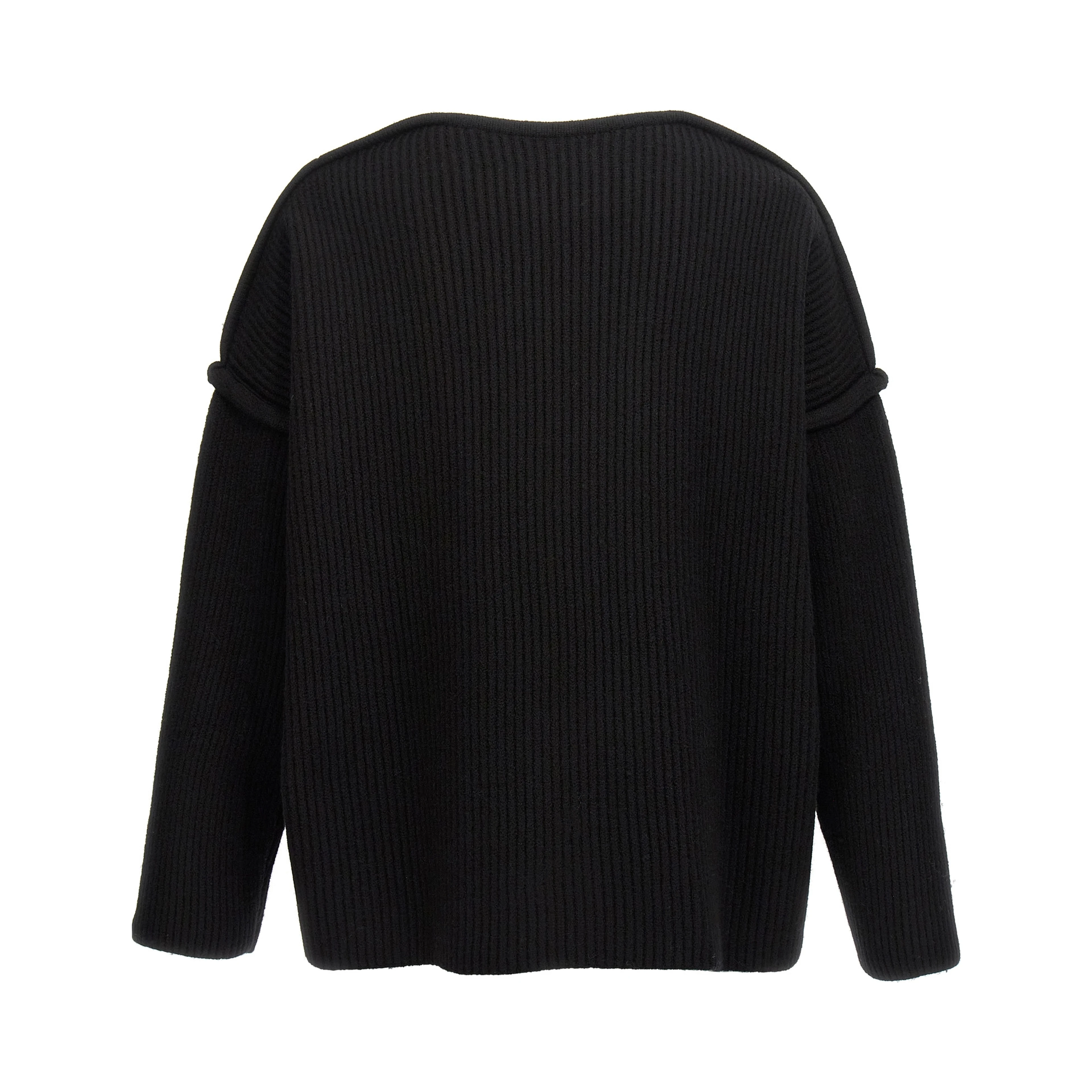 Black Wool Cardigan