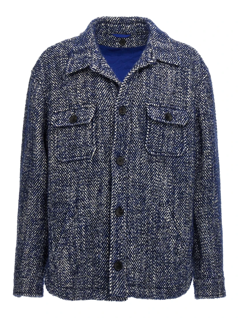 Blue Wool Full-Length Jacket