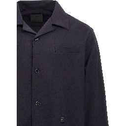 Blue Elastane Blouse