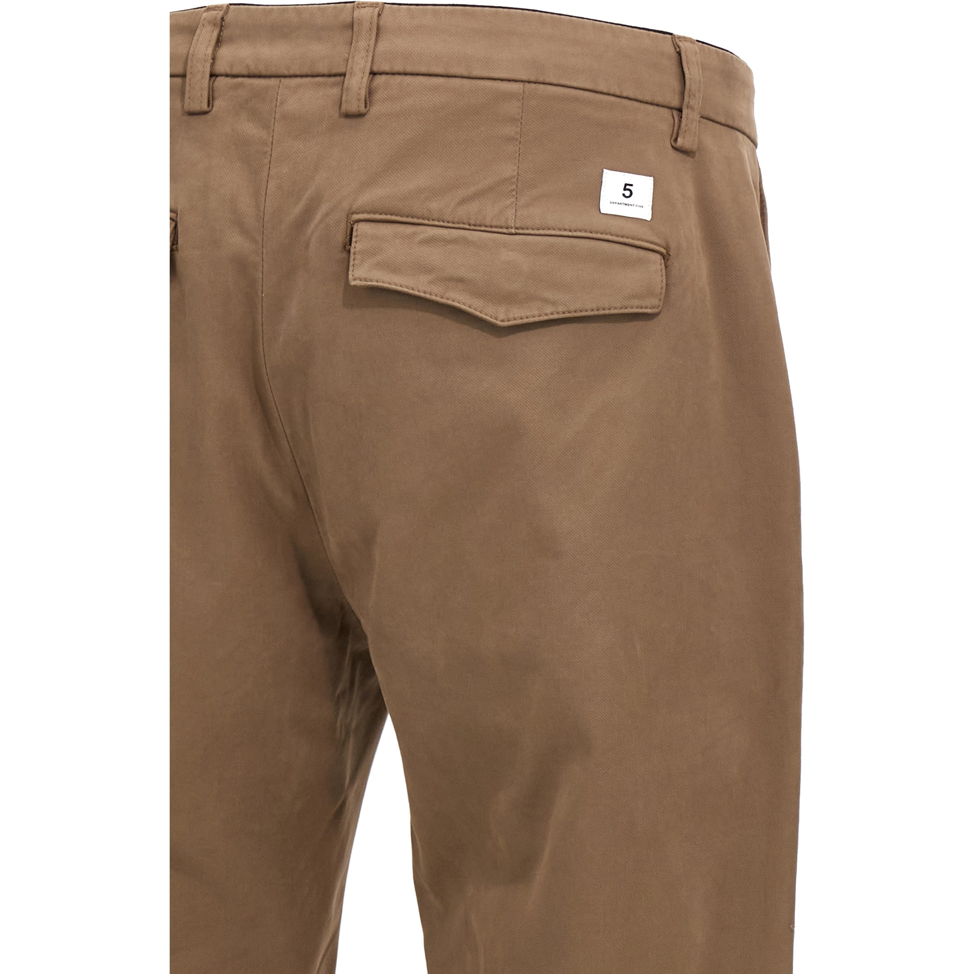 Brown Cotton Casual Pants