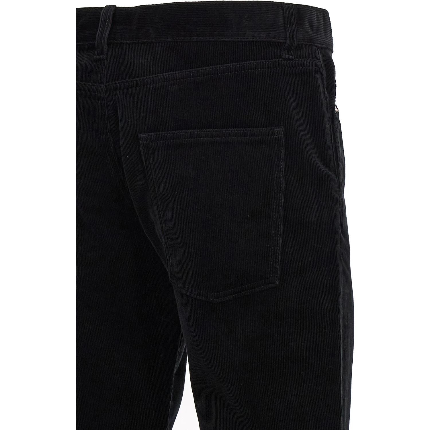 Black Cotton Casual Pants
