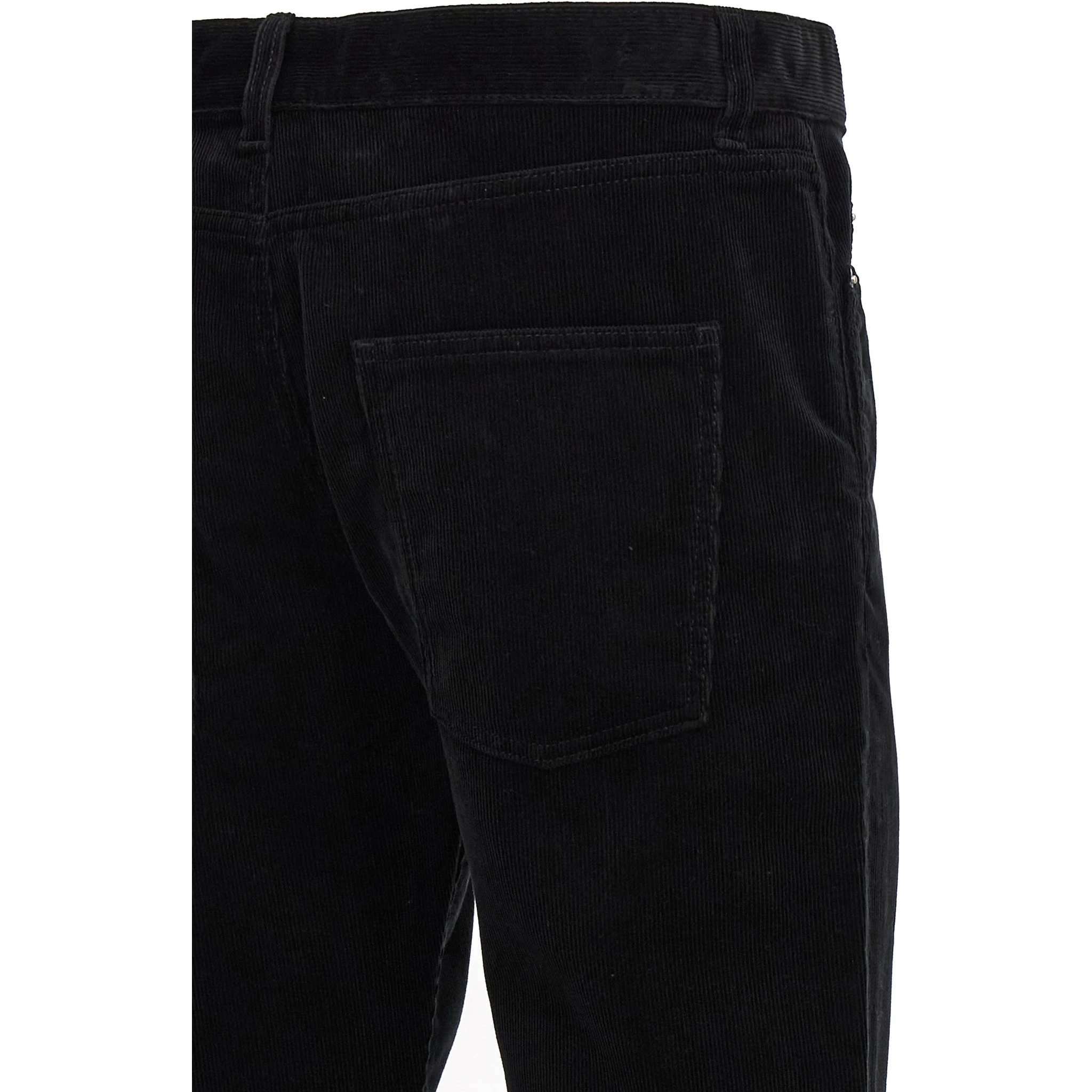 Black Cotton Casual Pants