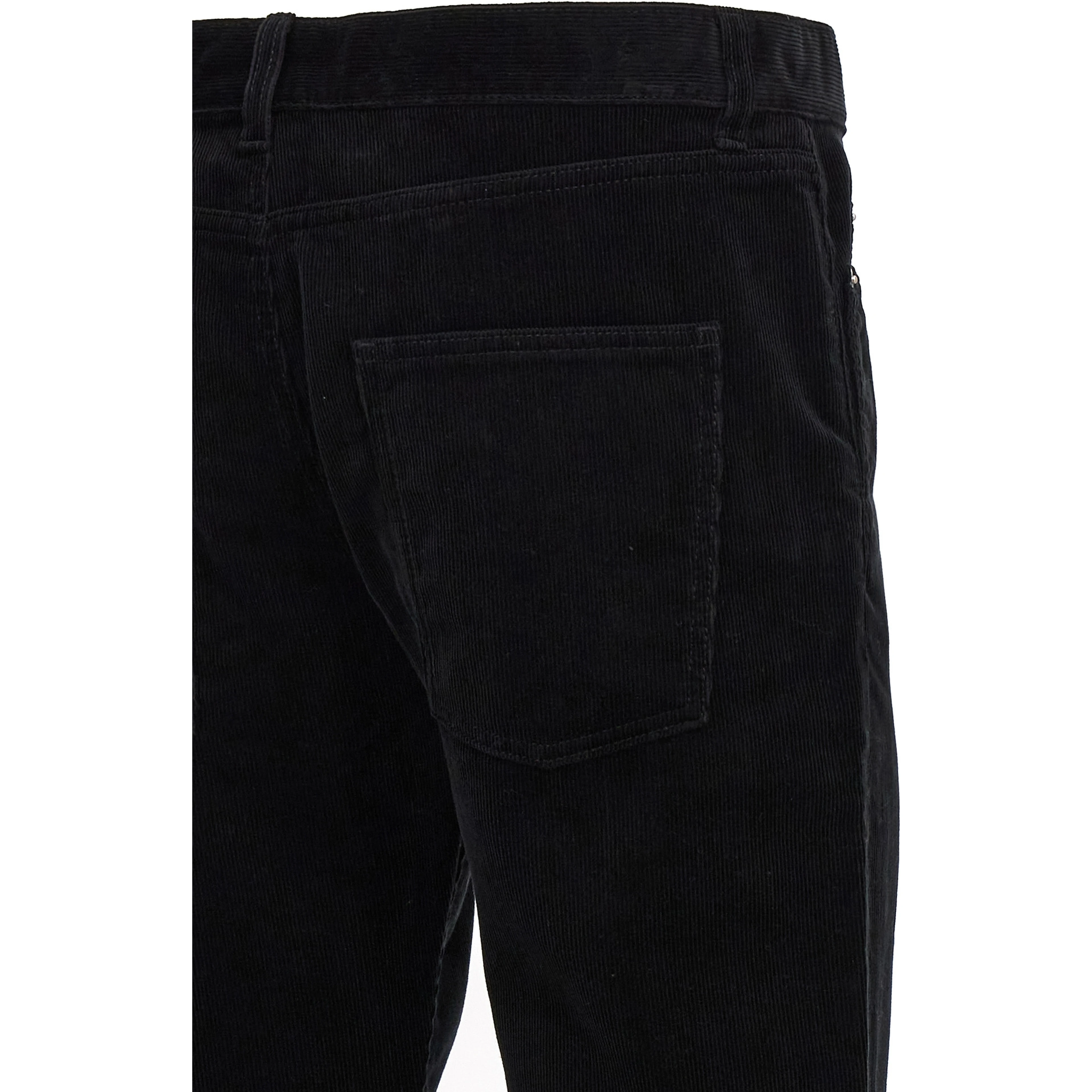 Black Cotton Casual Pants