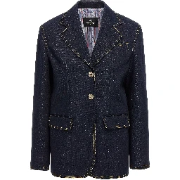 Blue Cotton Blazer