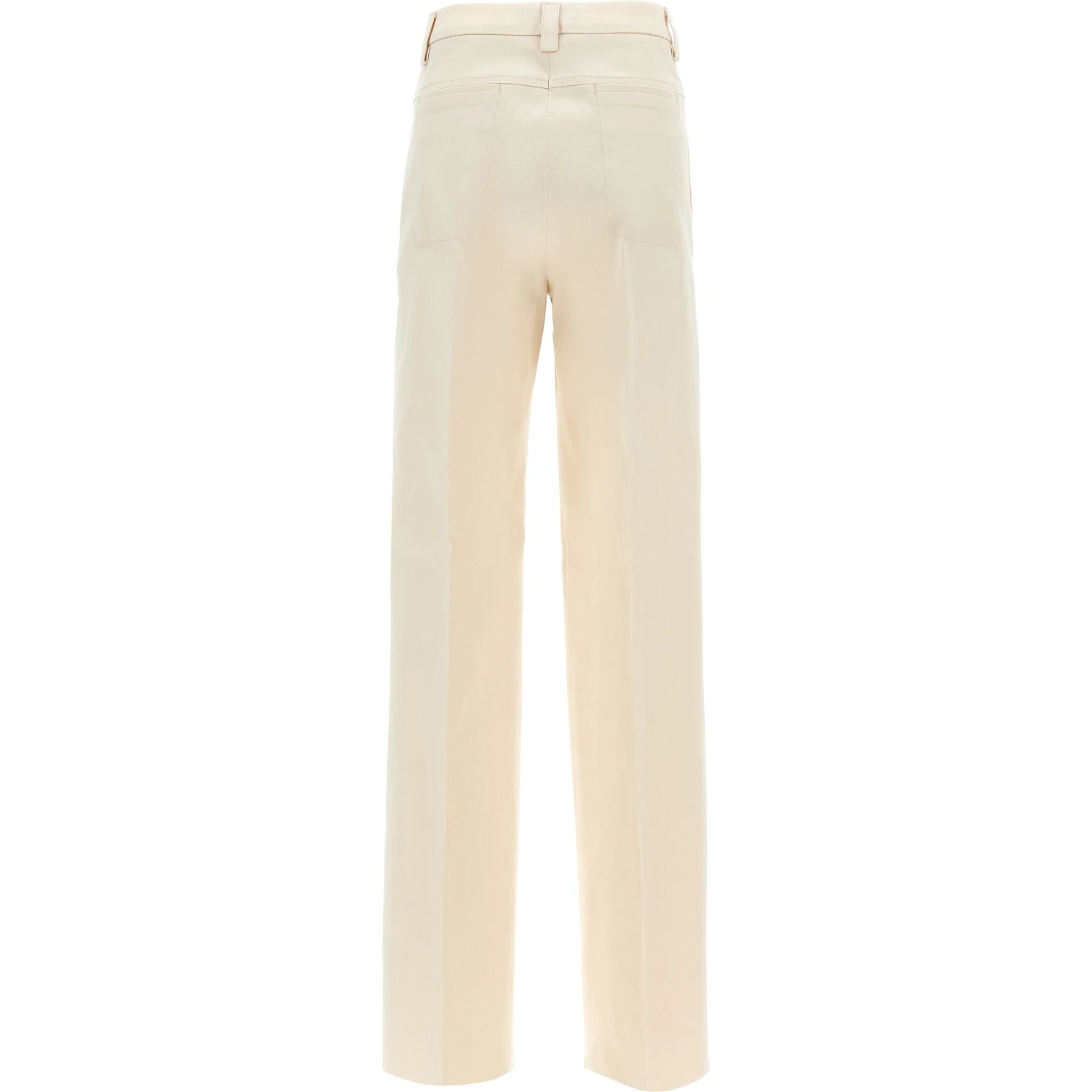 Beige Cotton Pants