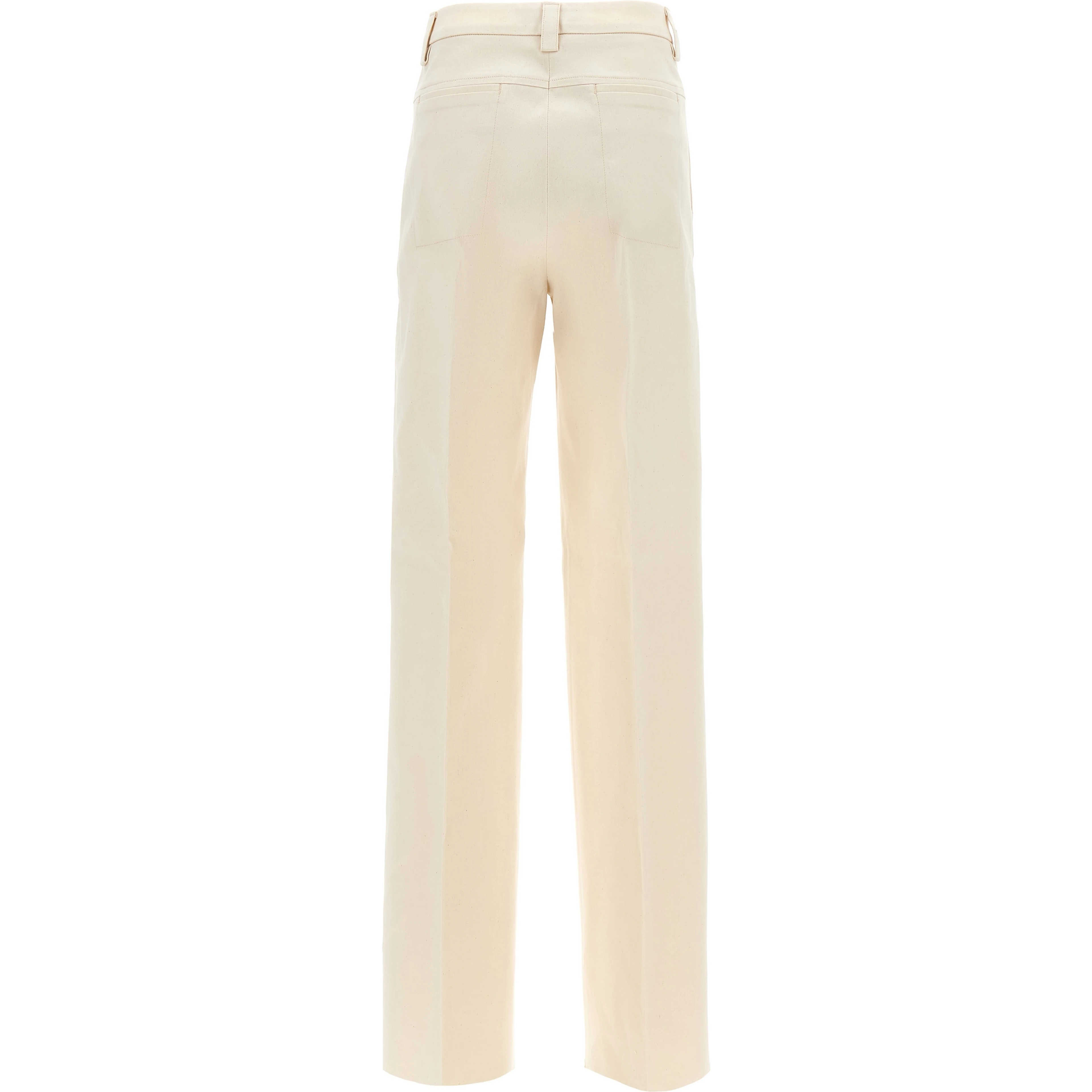 Beige Cotton Pants