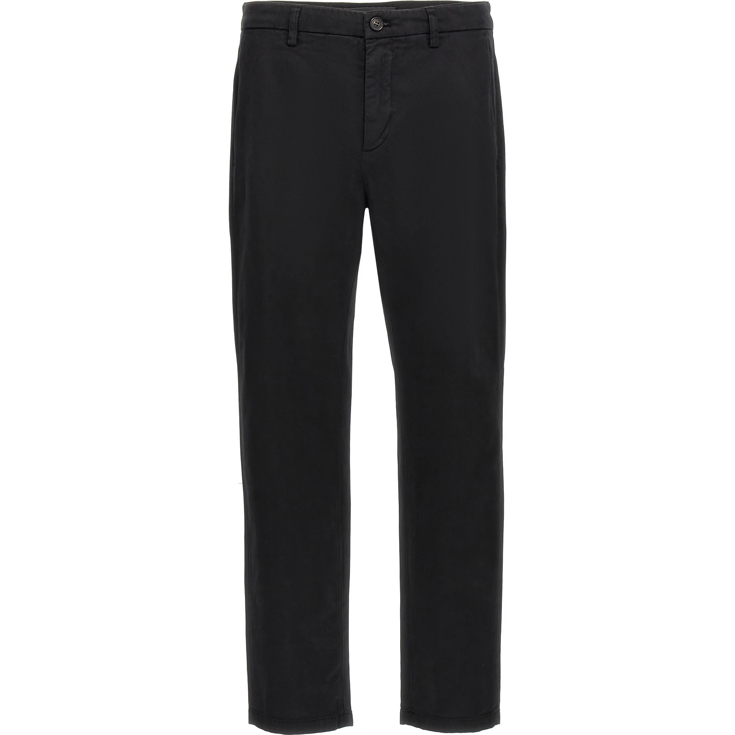 Black Cotton Casual Pants