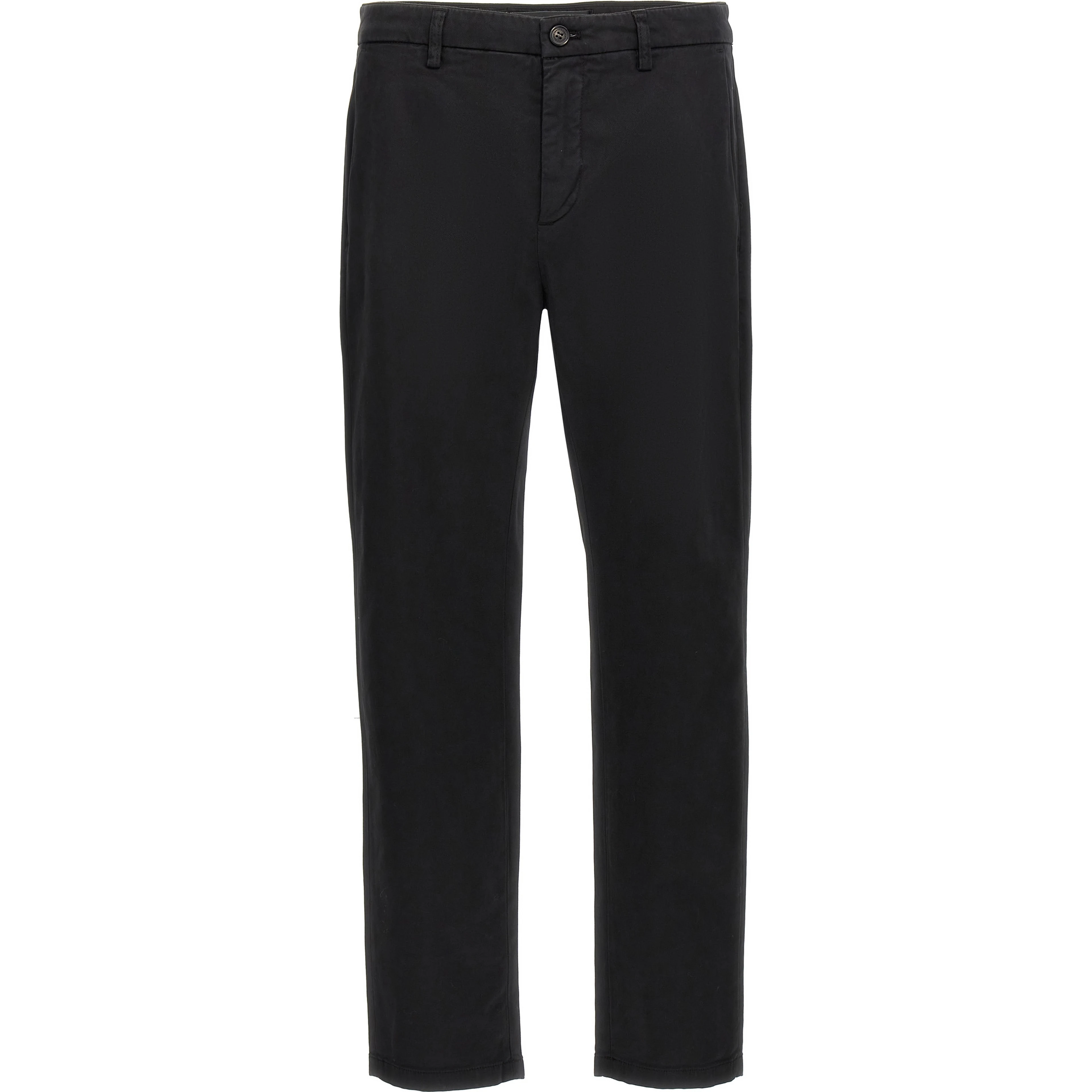 Black Cotton Casual Pants