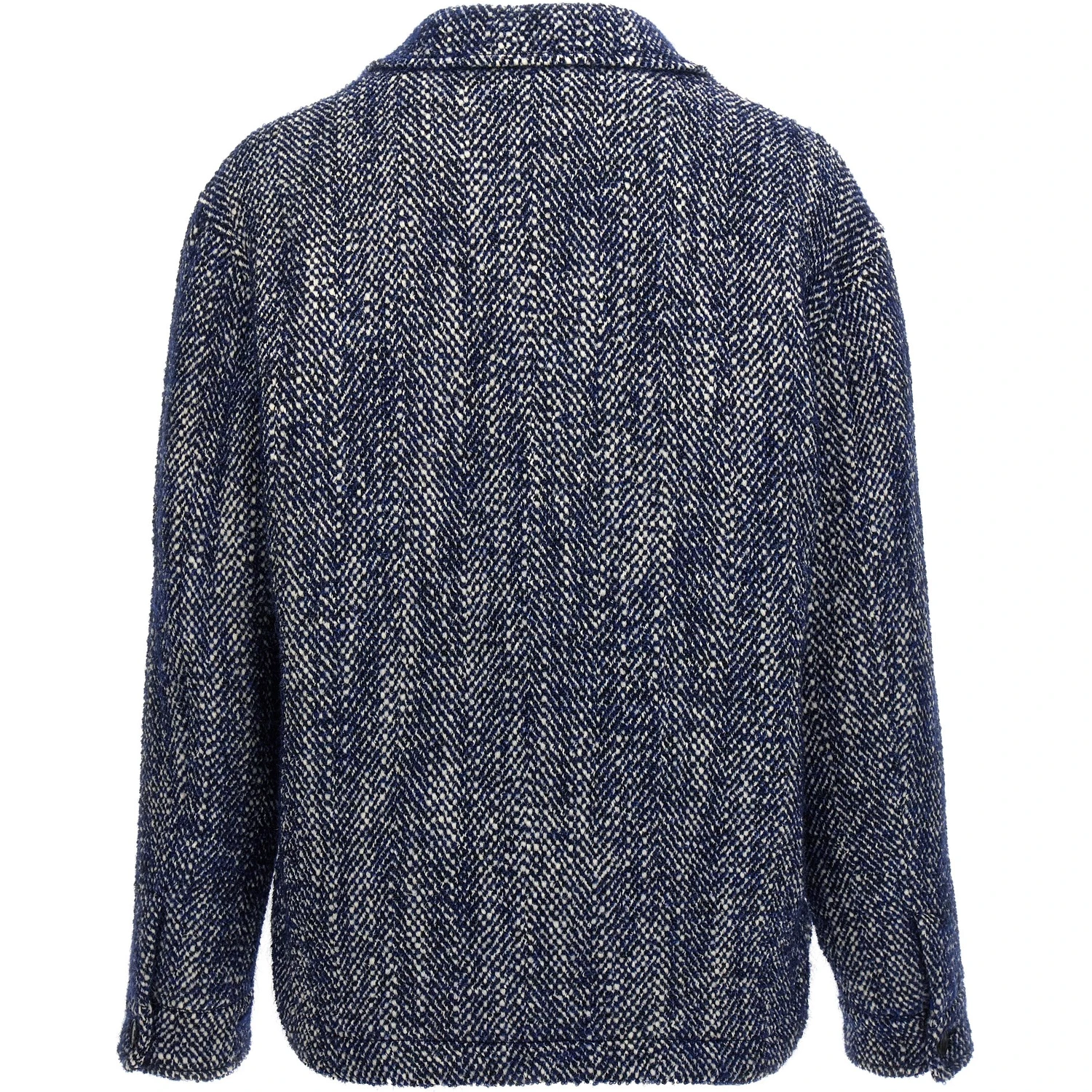 Blue Wool Full-Length Jacket