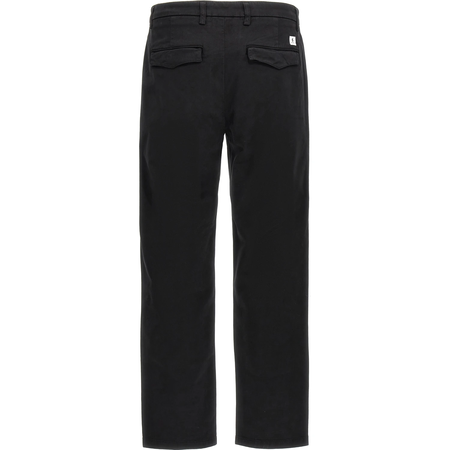 Black Cotton Casual Pants