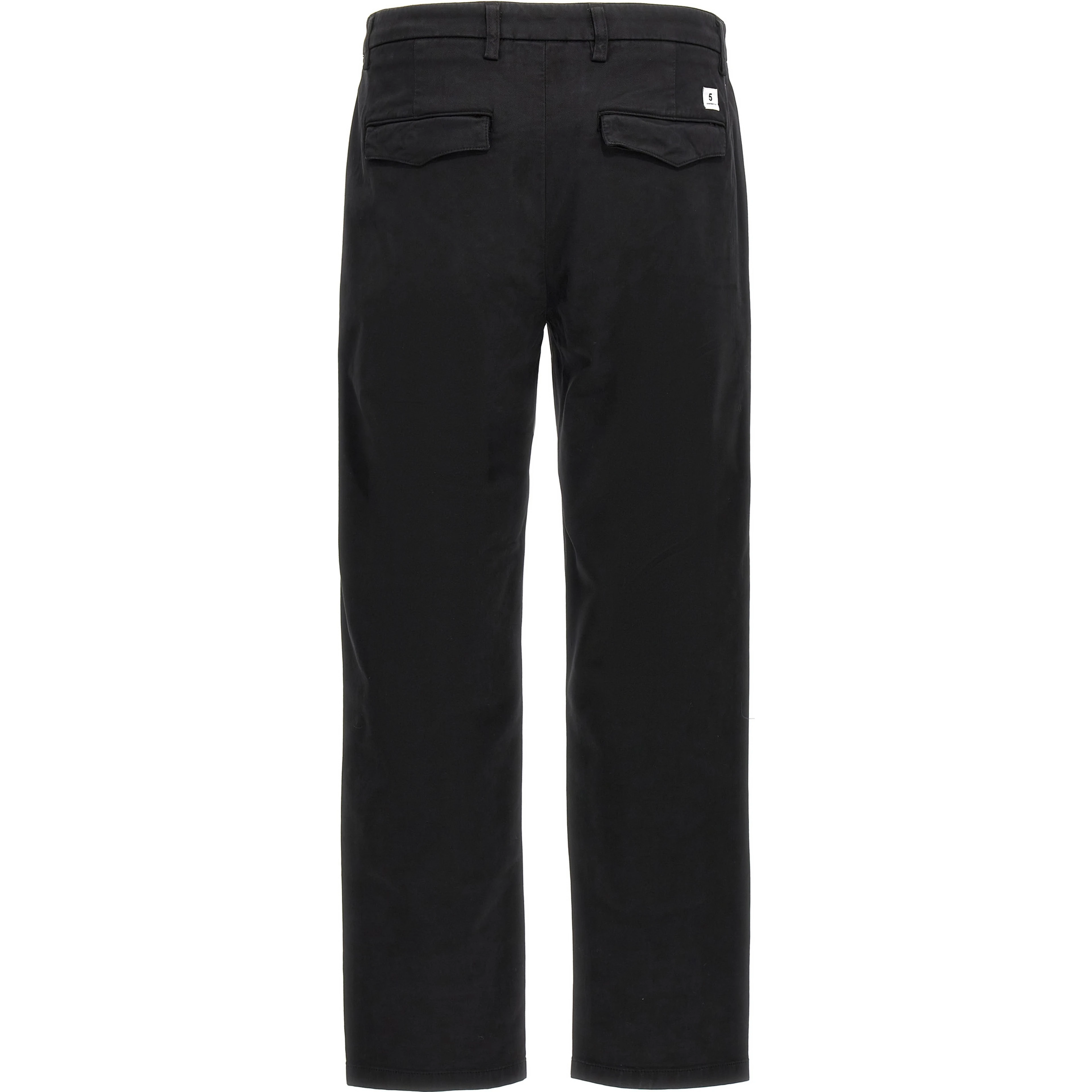 Black Cotton Casual Pants