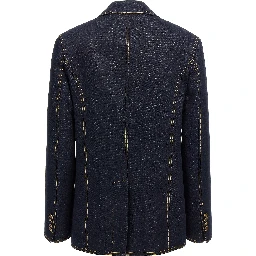 Blue Cotton Blazer