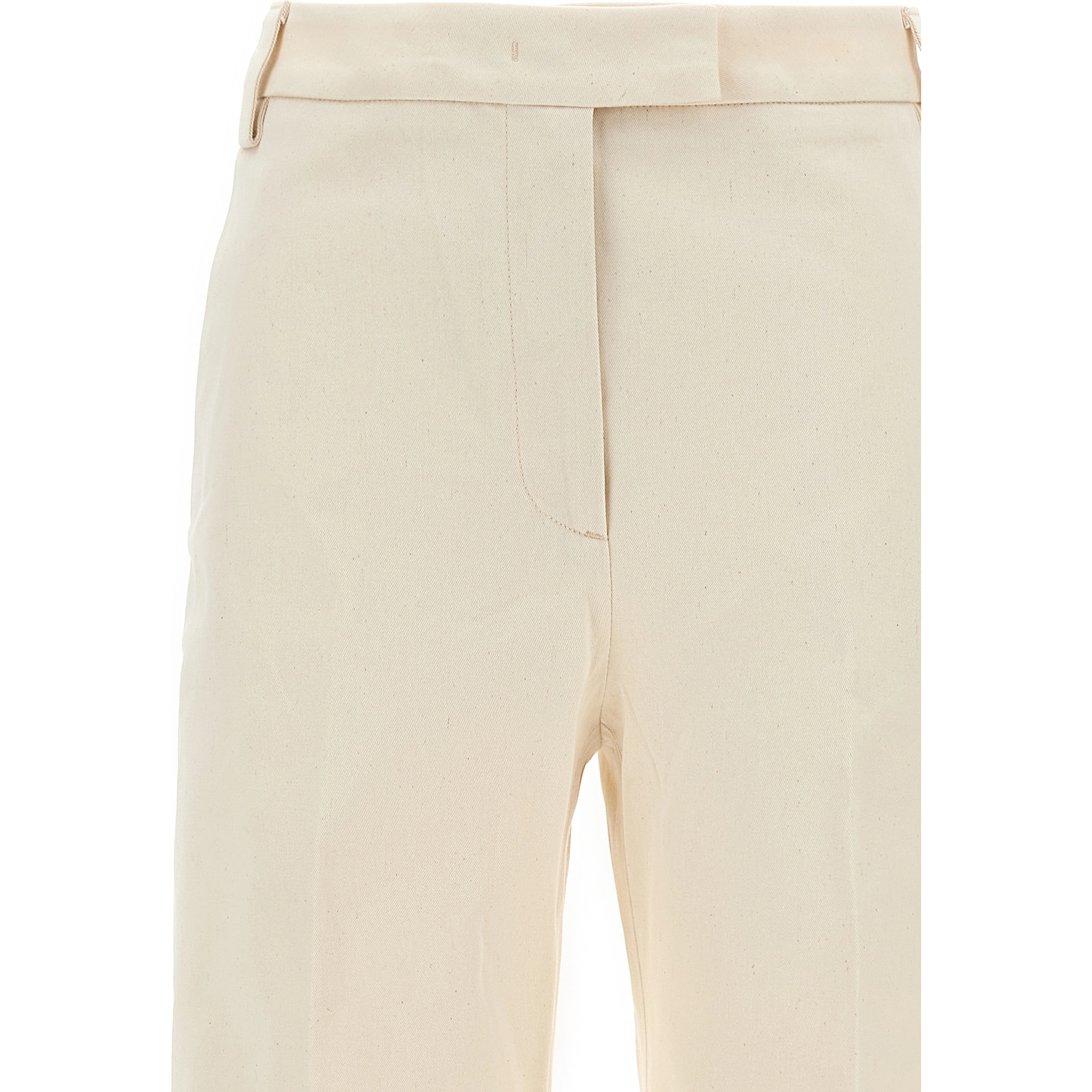 Beige Cotton Pants