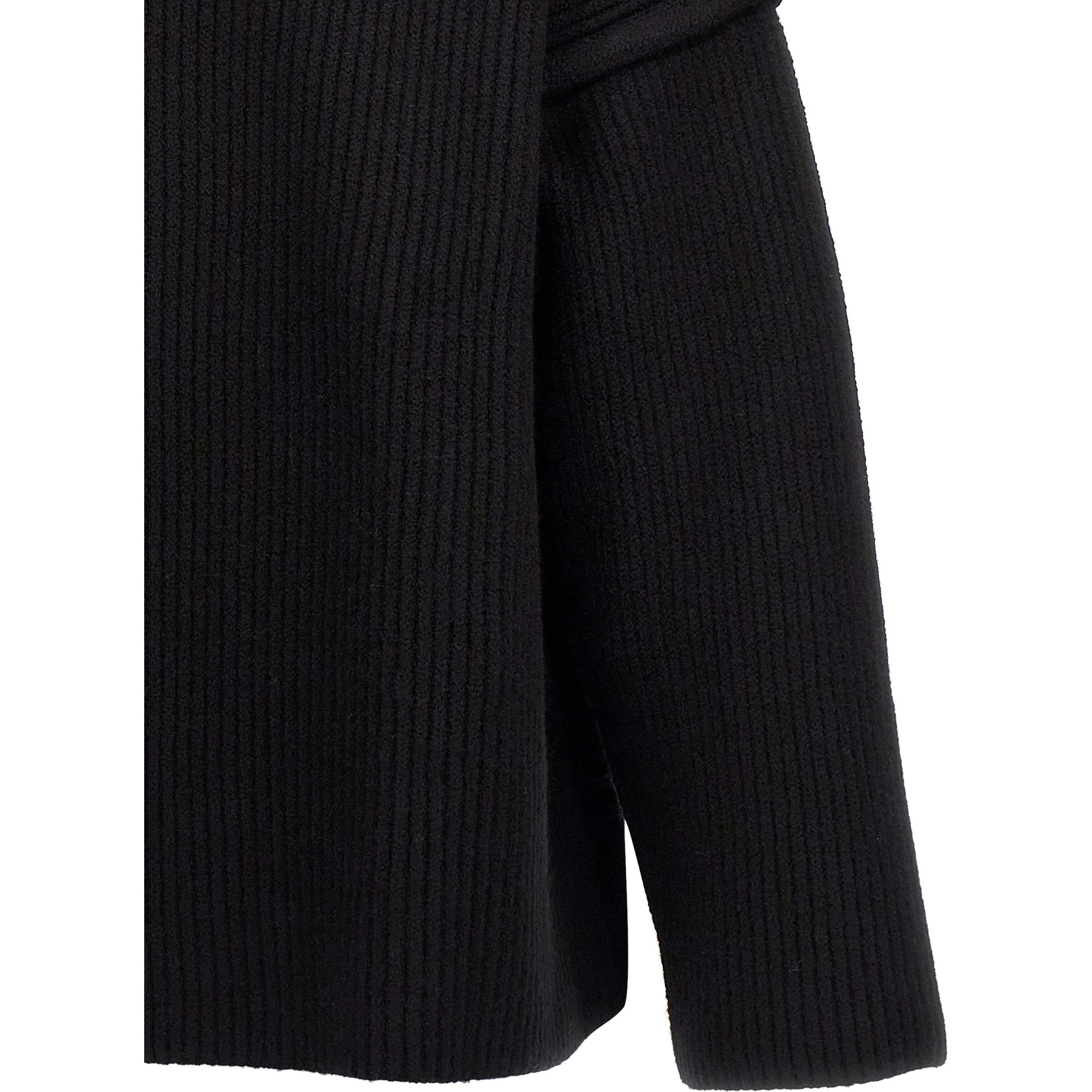 Black Wool Cardigan