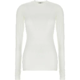 White Polyester Long Sleeve T-Shirt