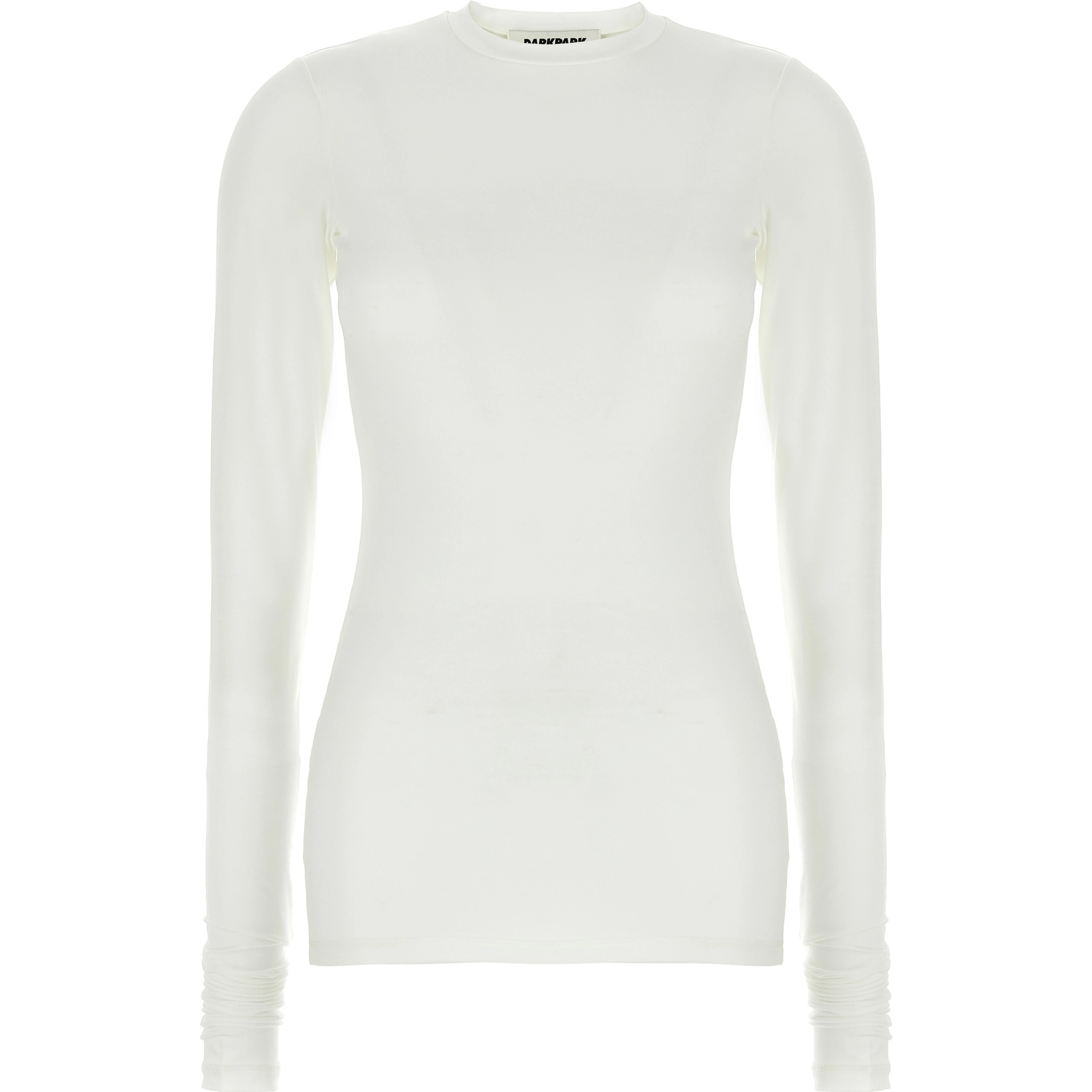 White Polyester Long Sleeve T-Shirt