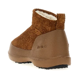Brown Cowhide Flat Boots