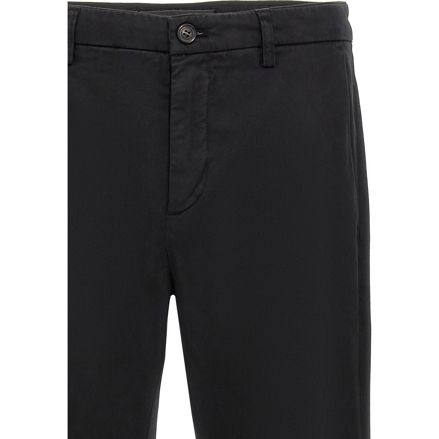 Black Cotton Casual Pants