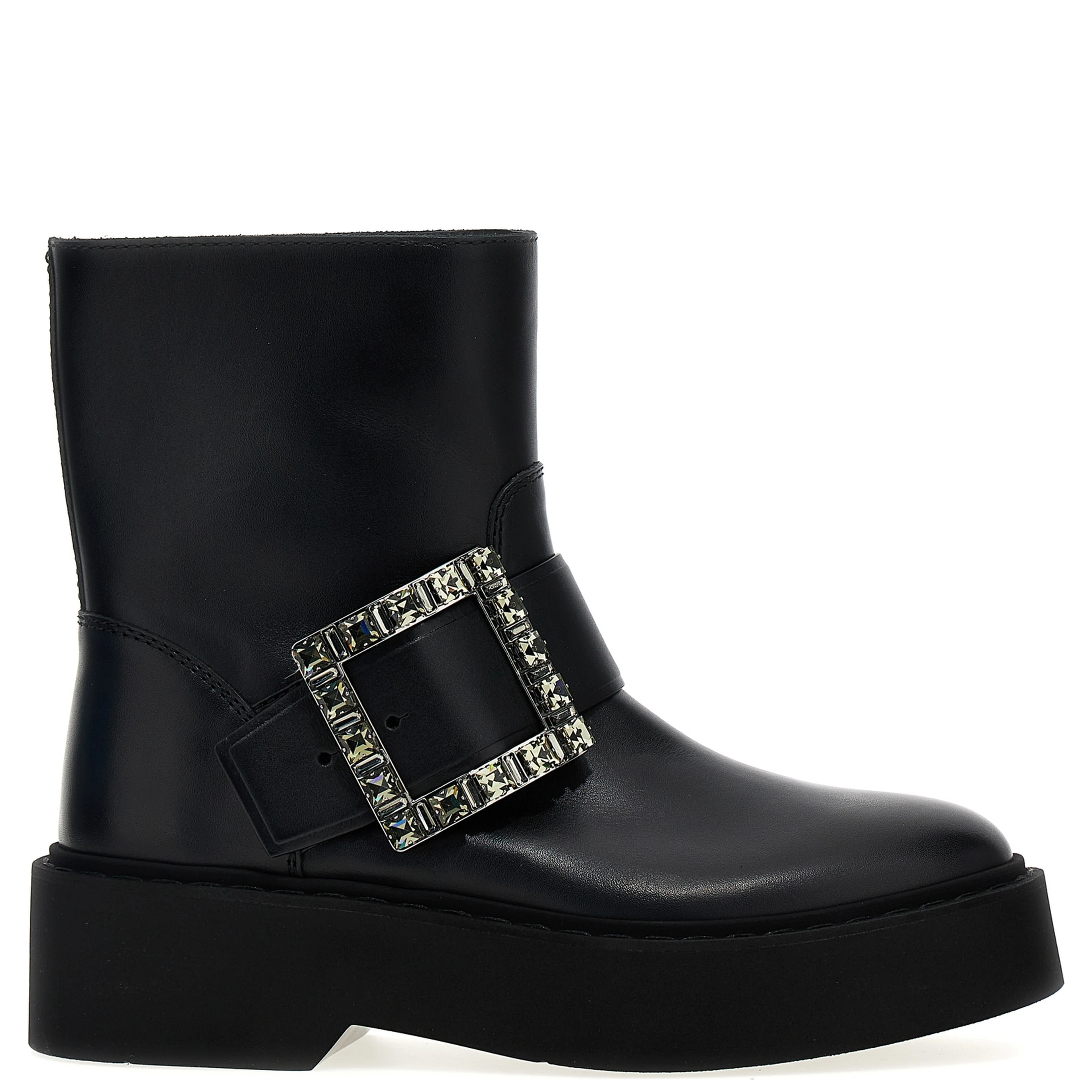 Black Calfskin Ankle Boots