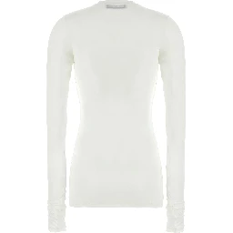 White Polyester Long Sleeve T-Shirt