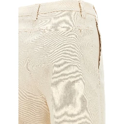 Beige Cotton Pants
