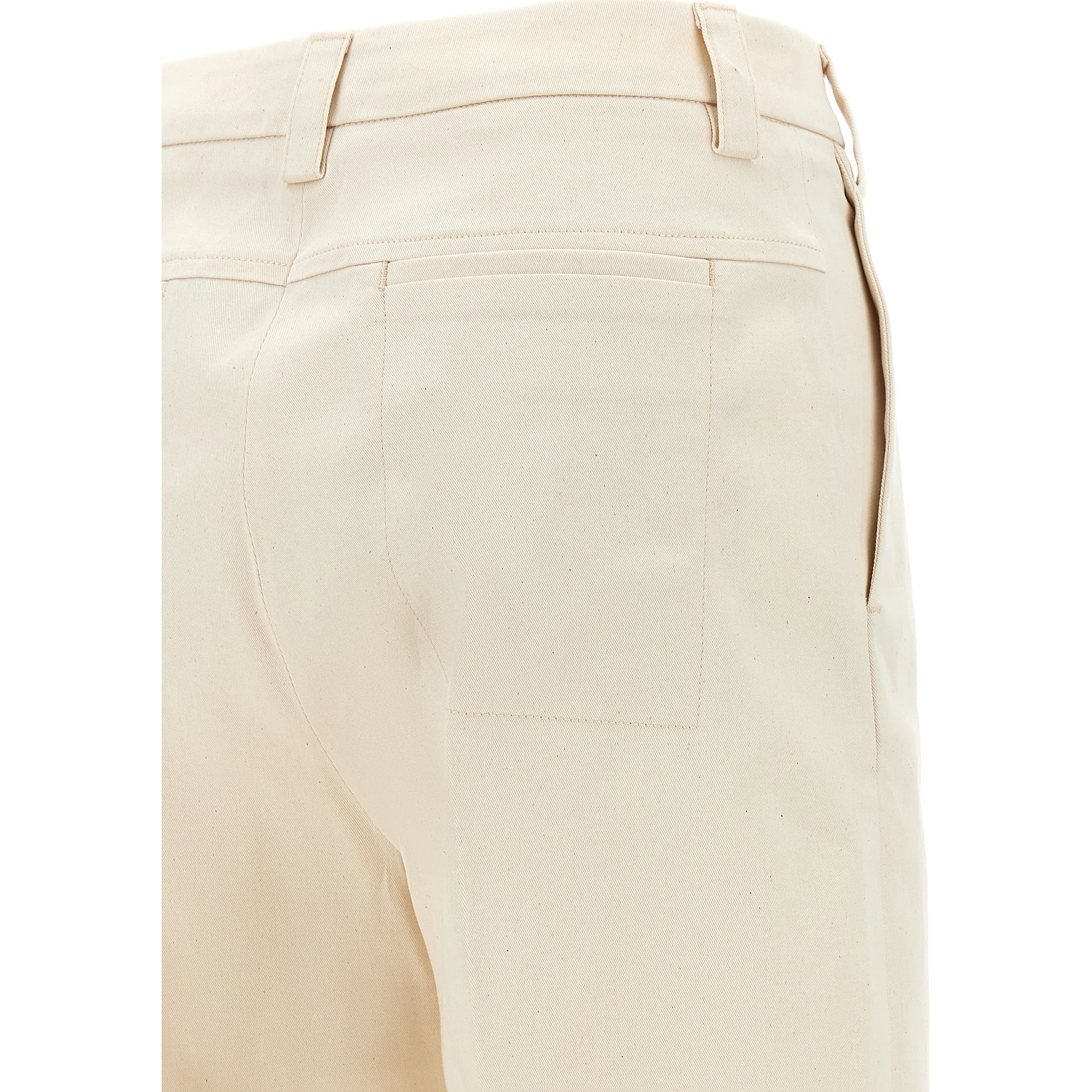 Beige Cotton Pants