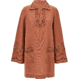 Bordeaux Cotton Short Dress