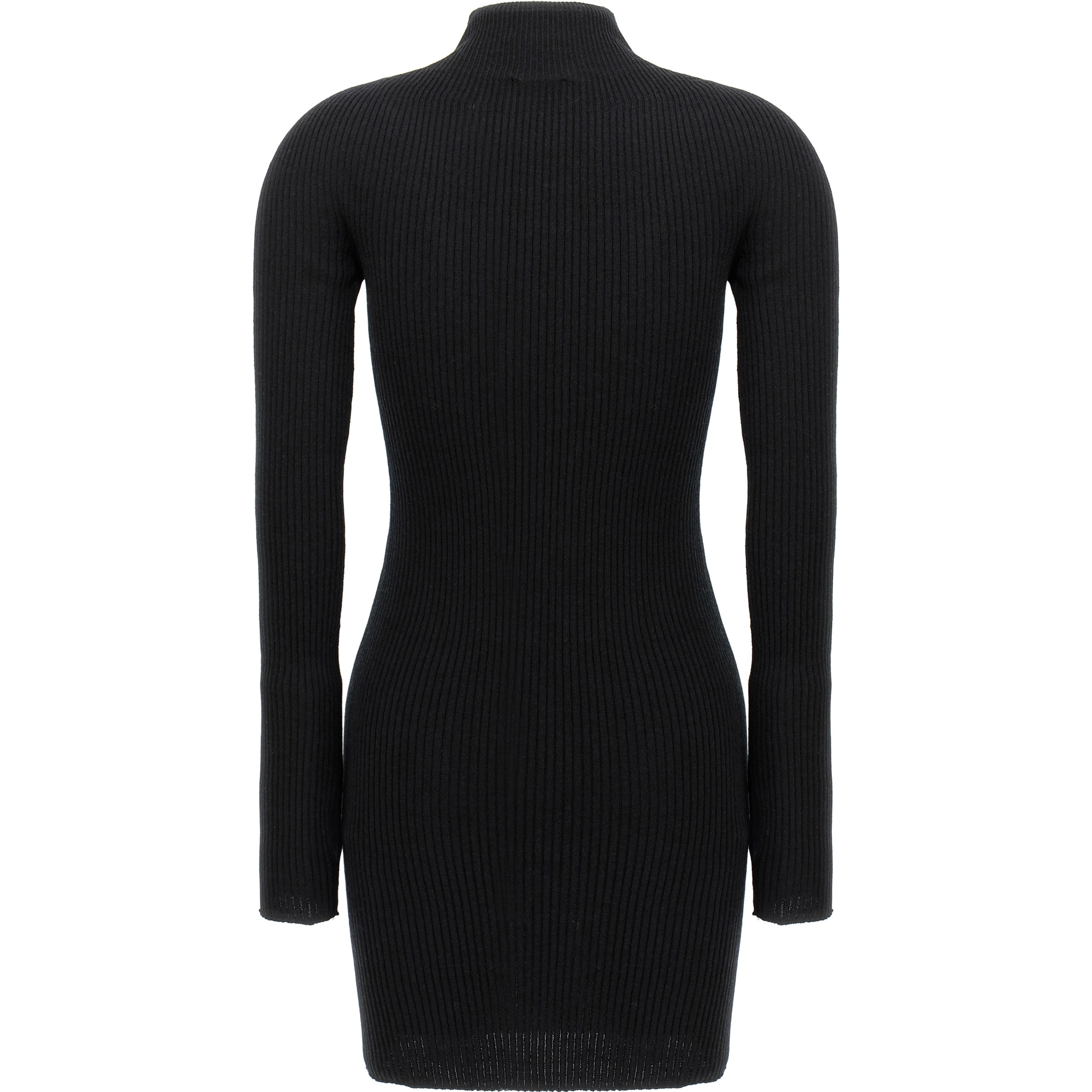 Black Cotton Short Dress