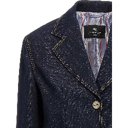 Blue Cotton Blazer