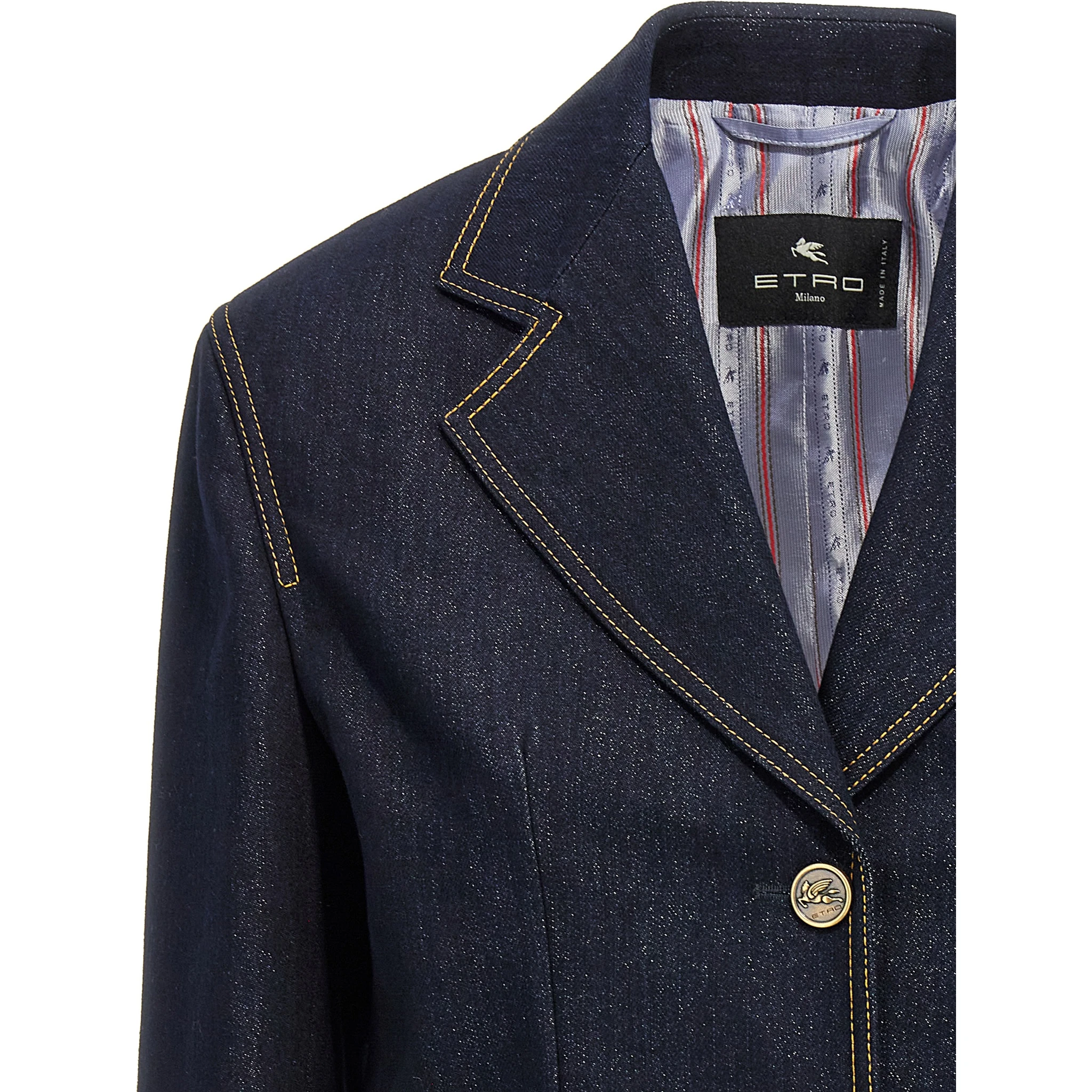 Blue Cotton Blazer