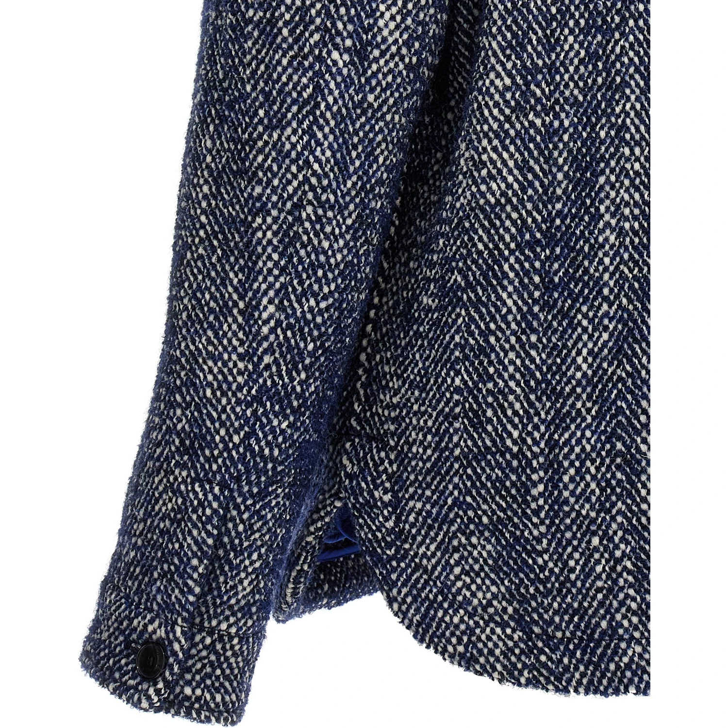 Blue Wool Full-Length Jacket