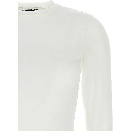 White Polyester Long Sleeve T-Shirt