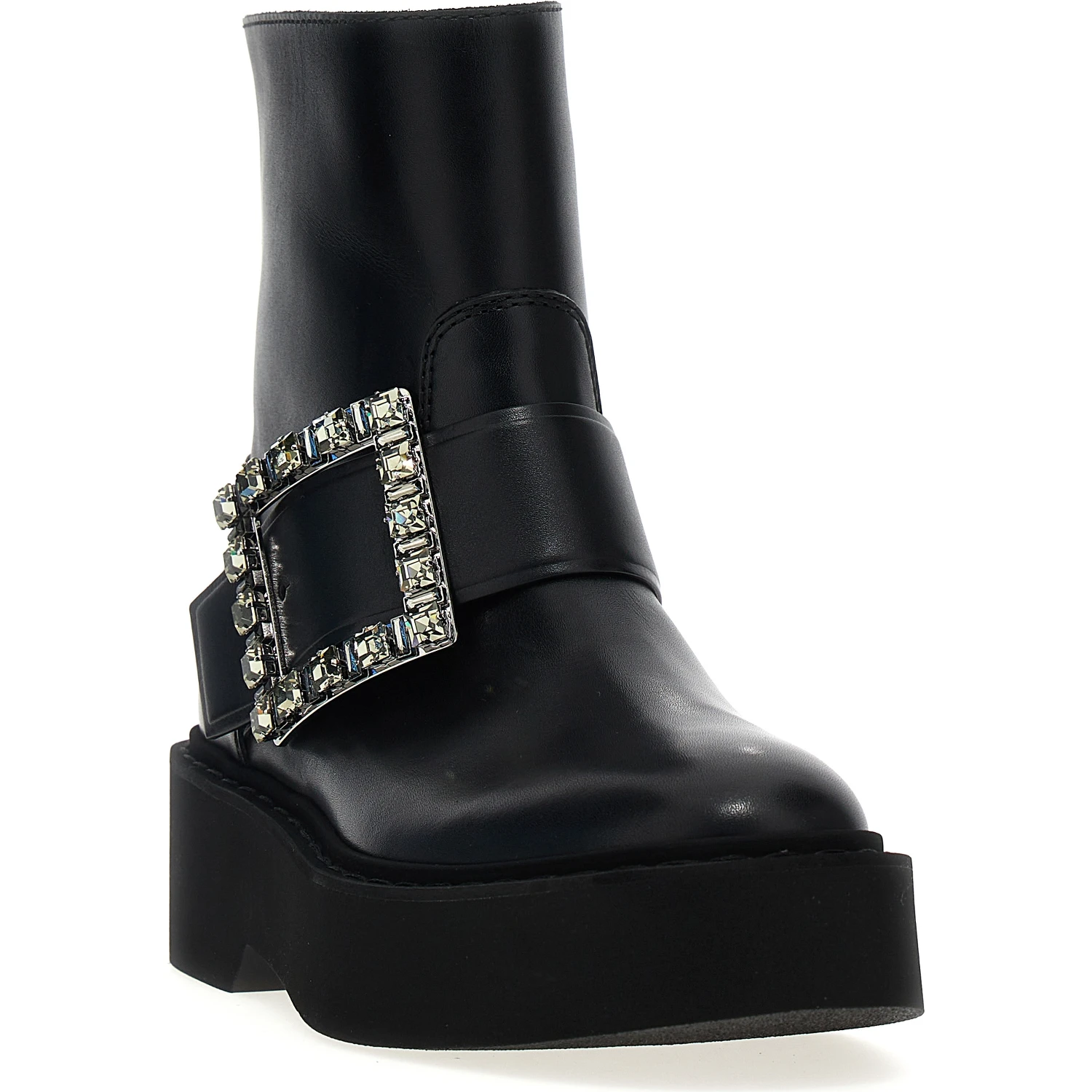 Black Calfskin Ankle Boots