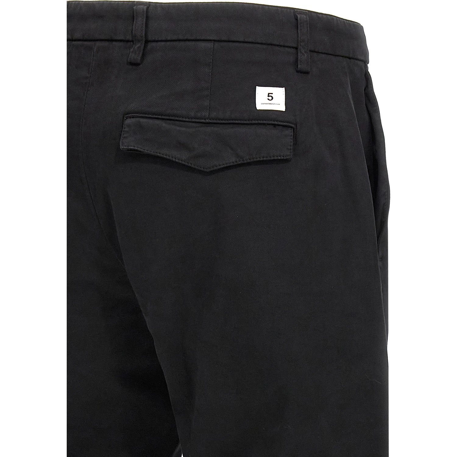 Black Cotton Casual Pants