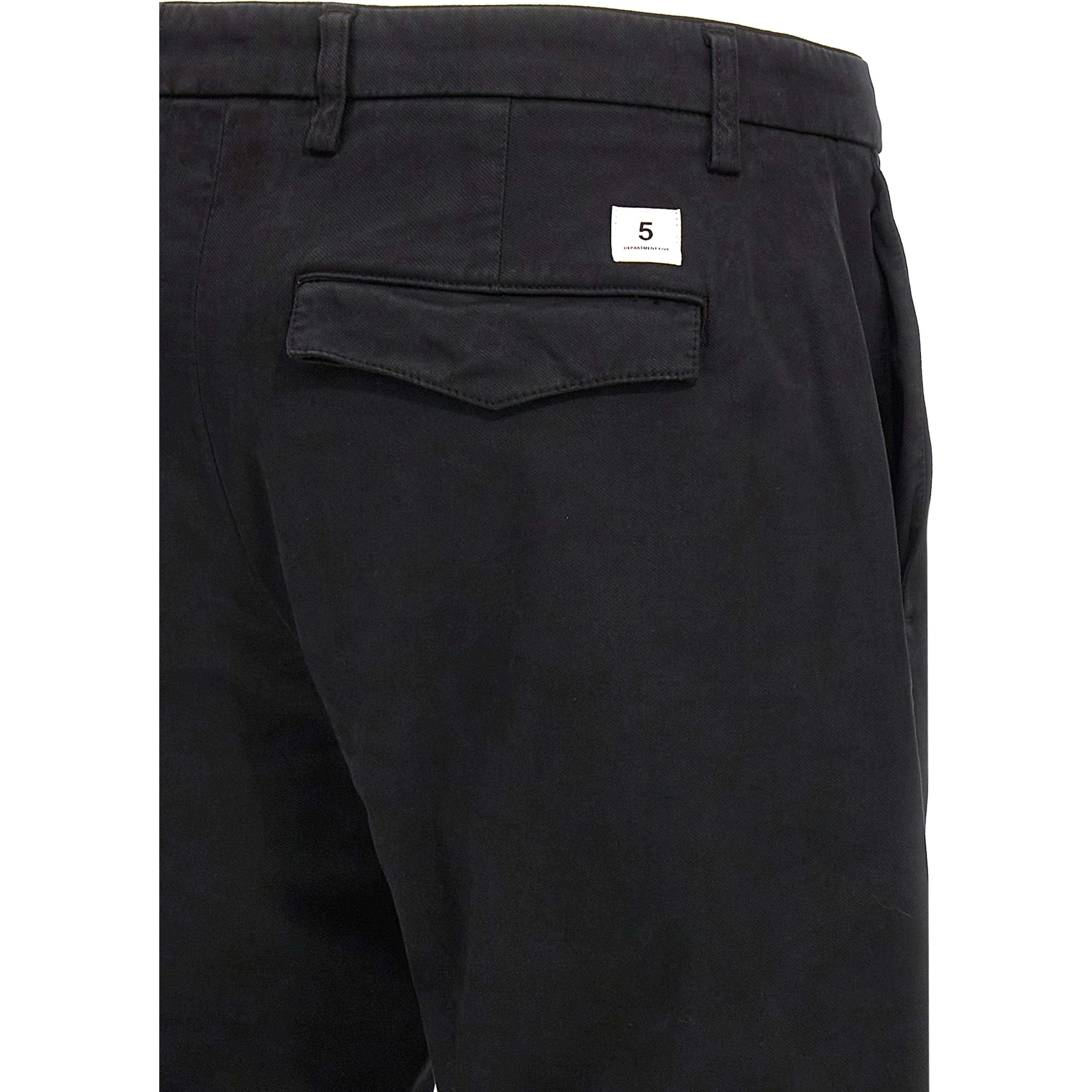 Black Cotton Casual Pants