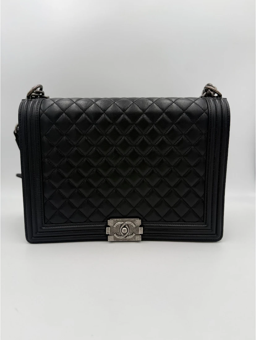 Bicolor Leather Handbag
