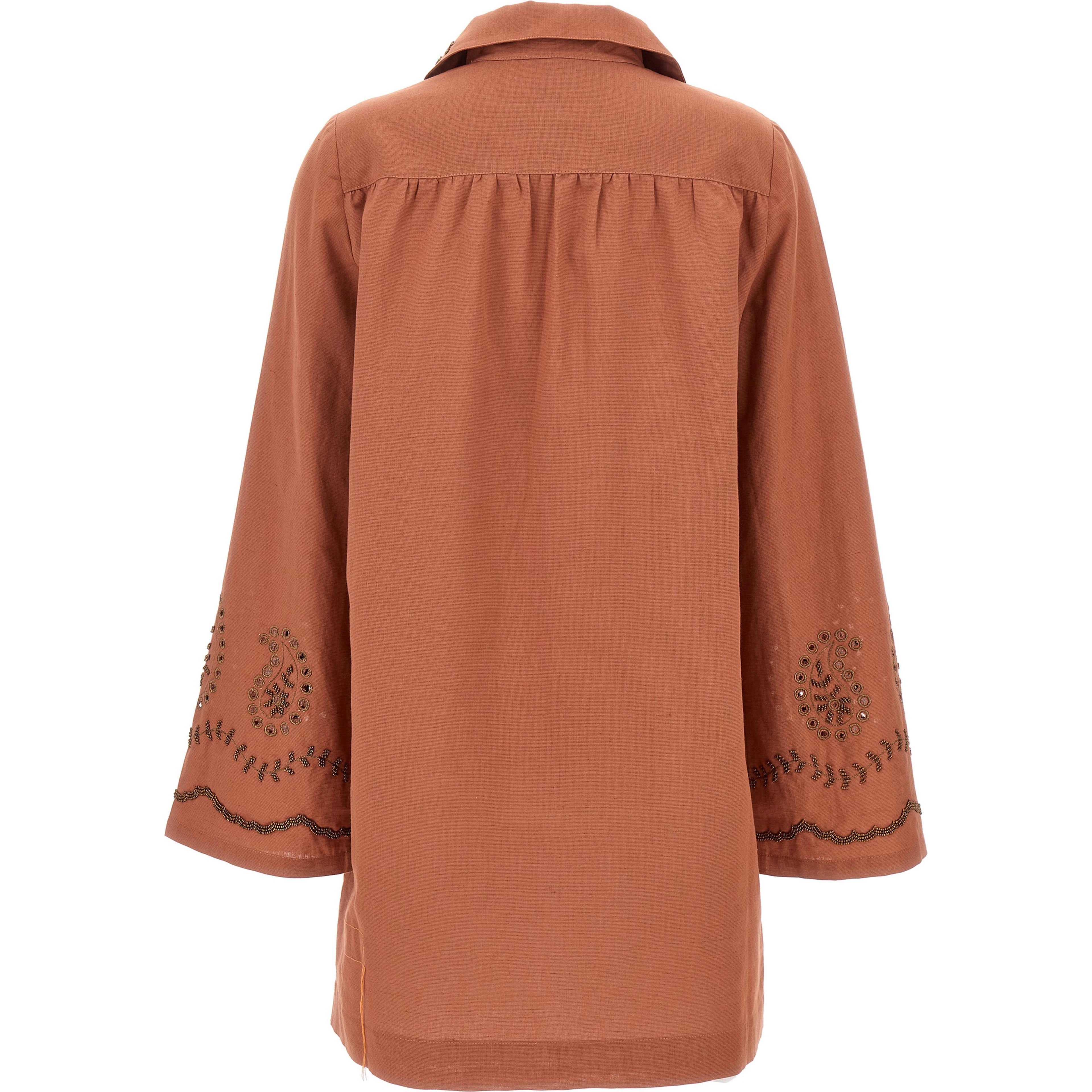 Bordeaux Cotton Short Dress