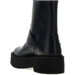 Black Calfskin Ankle Boots