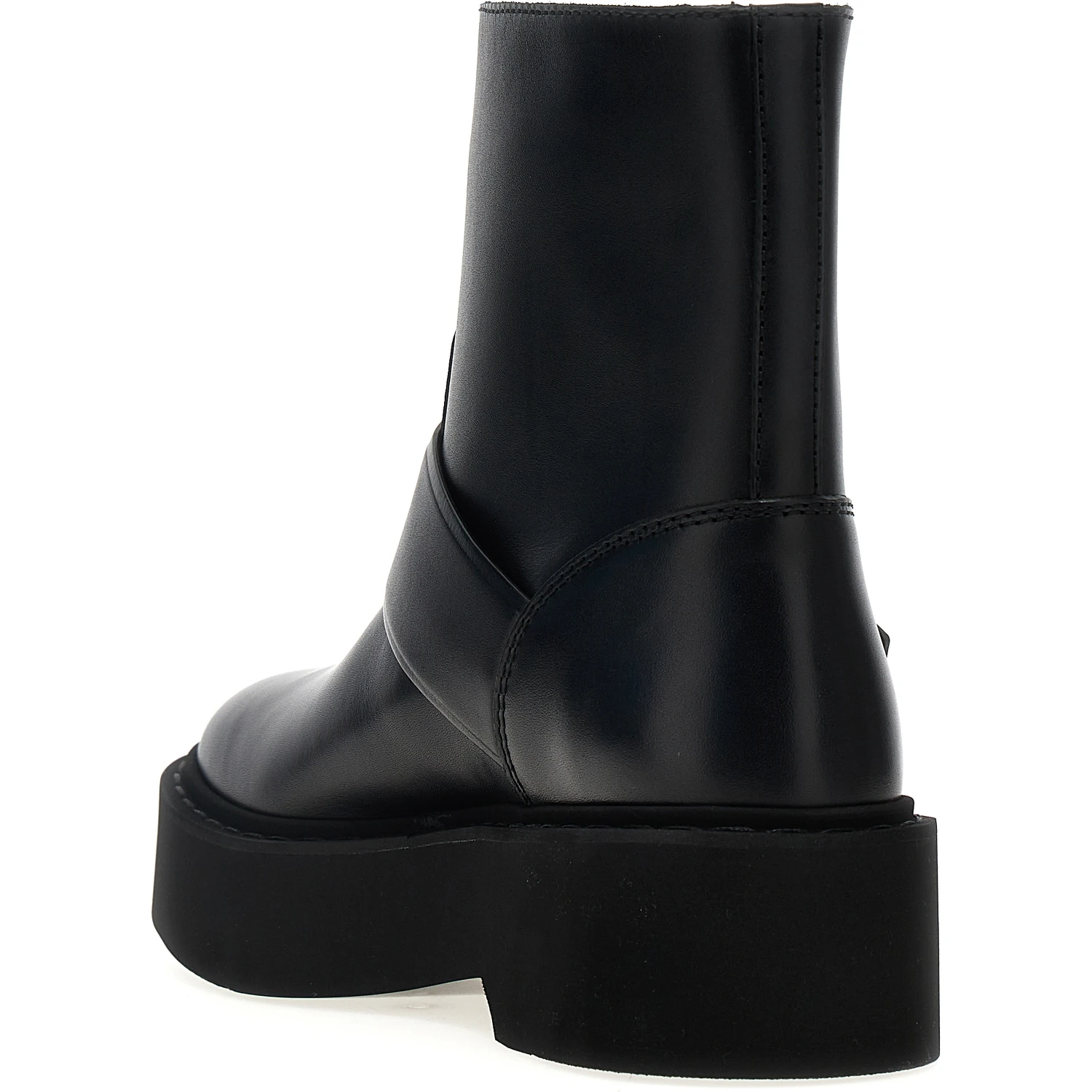 Black Calfskin Ankle Boots