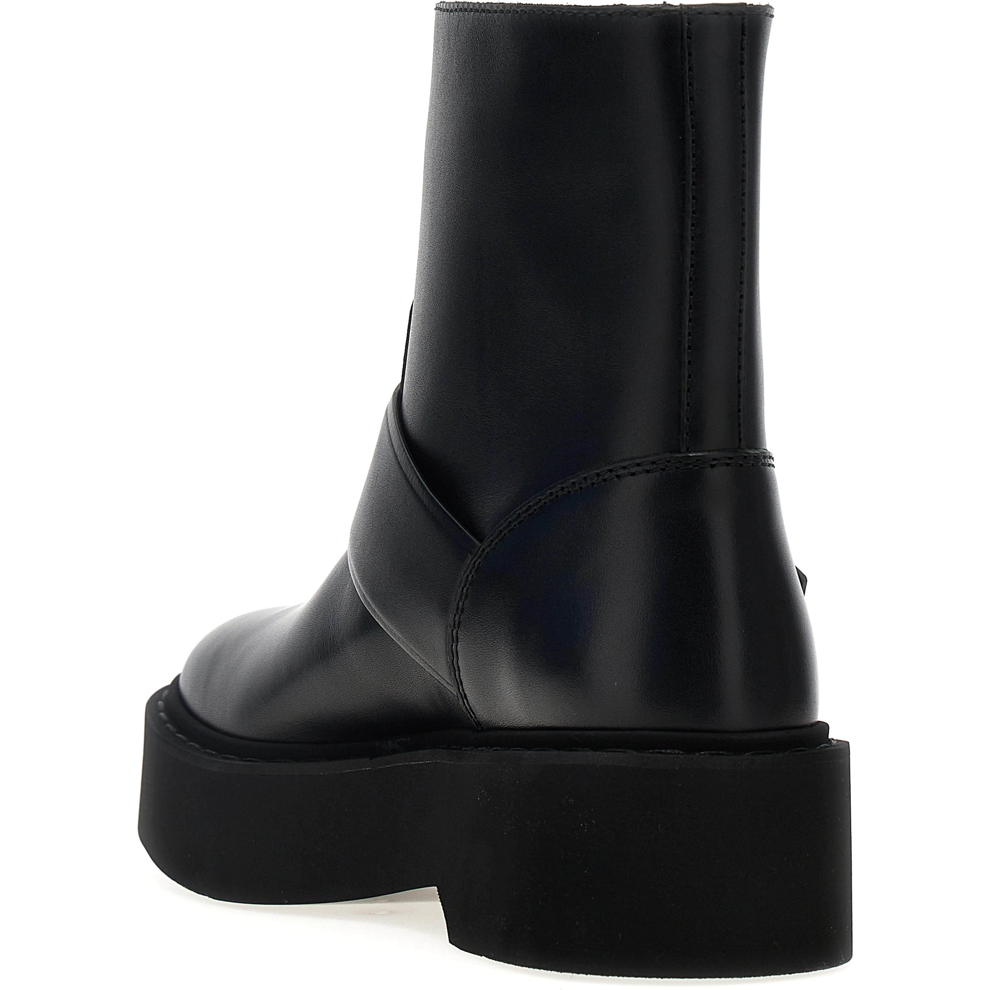 Black Calfskin Ankle Boots