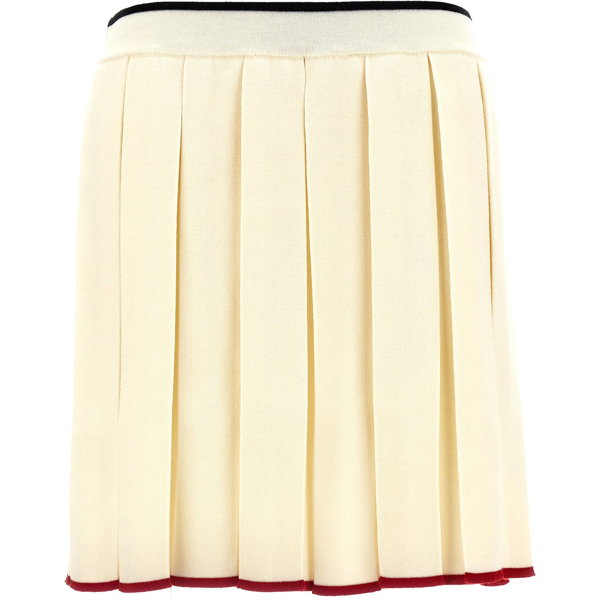 White Virgin Wool Long Skirt