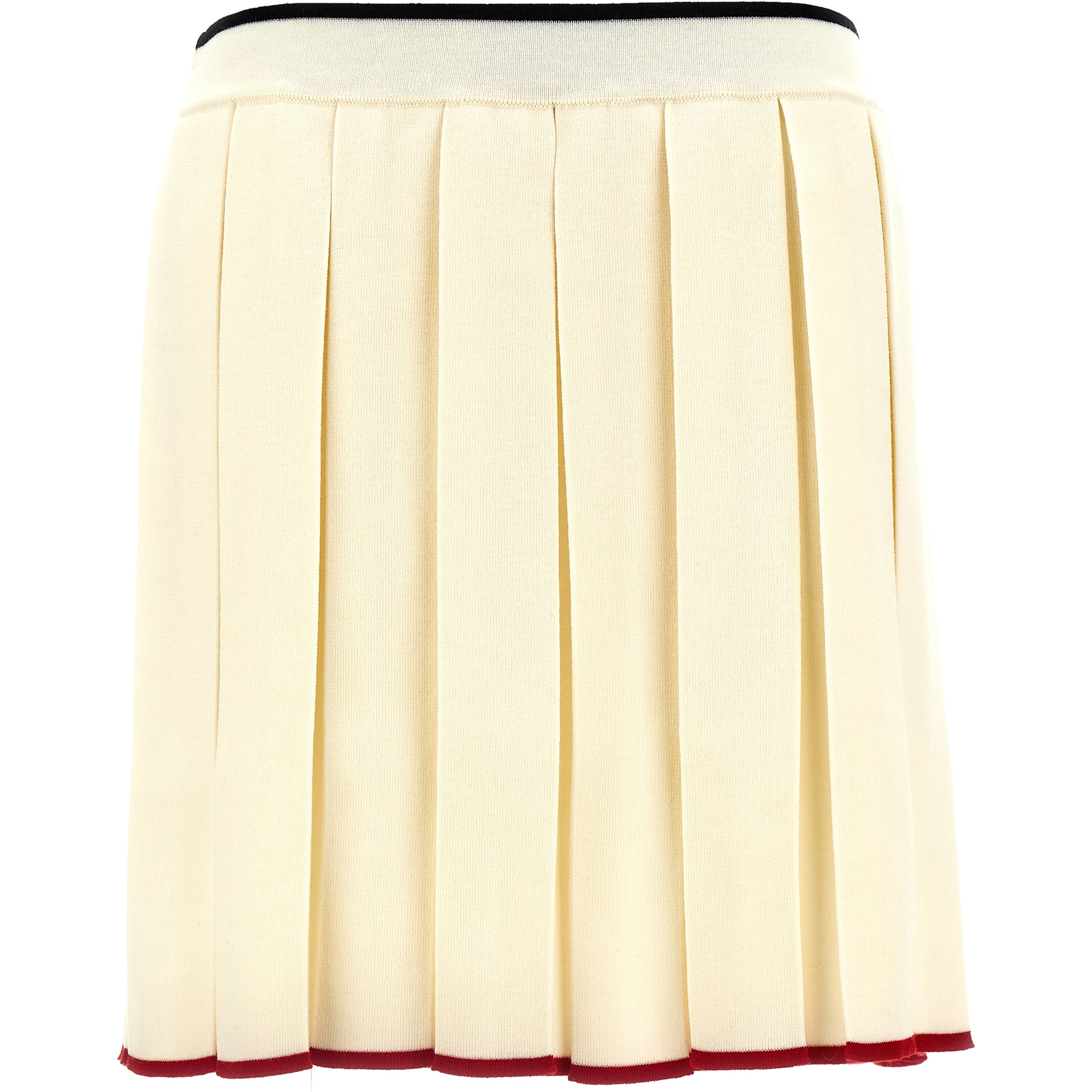 White Virgin Wool Long Skirt