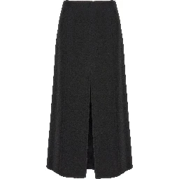 Black Virgin Wool Mini Skirt