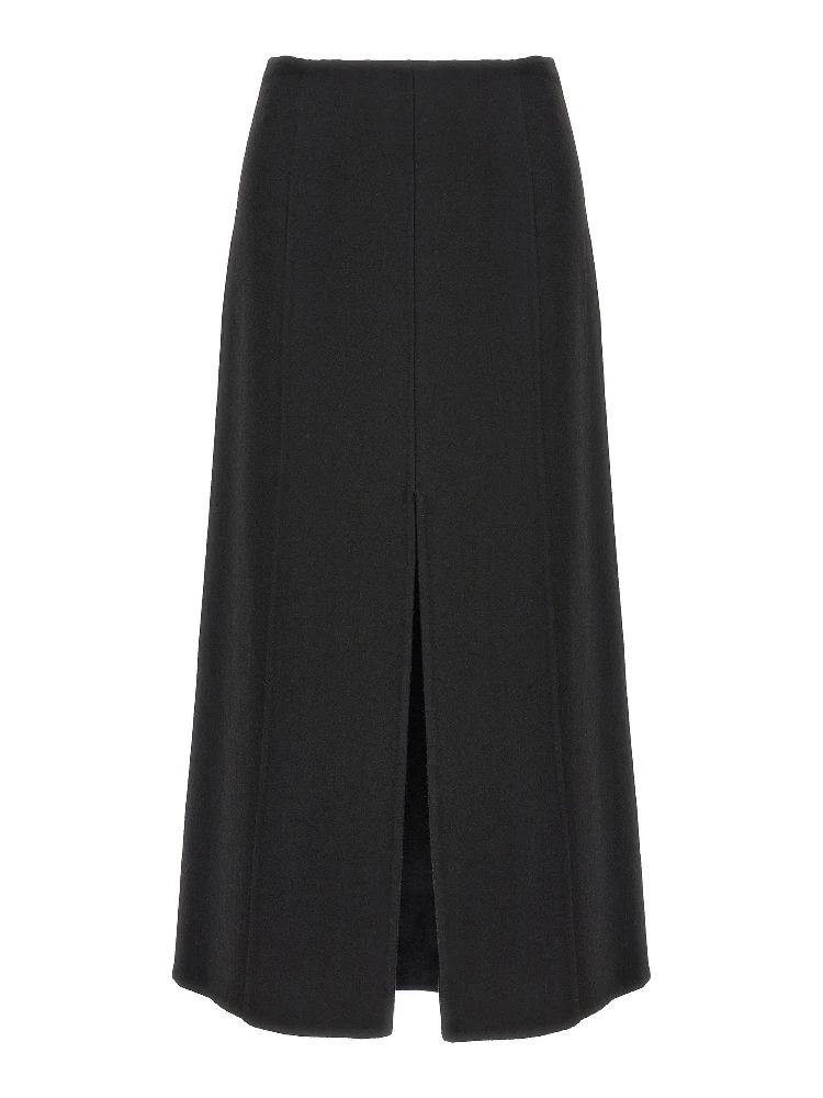 Black Virgin Wool Mini Skirt