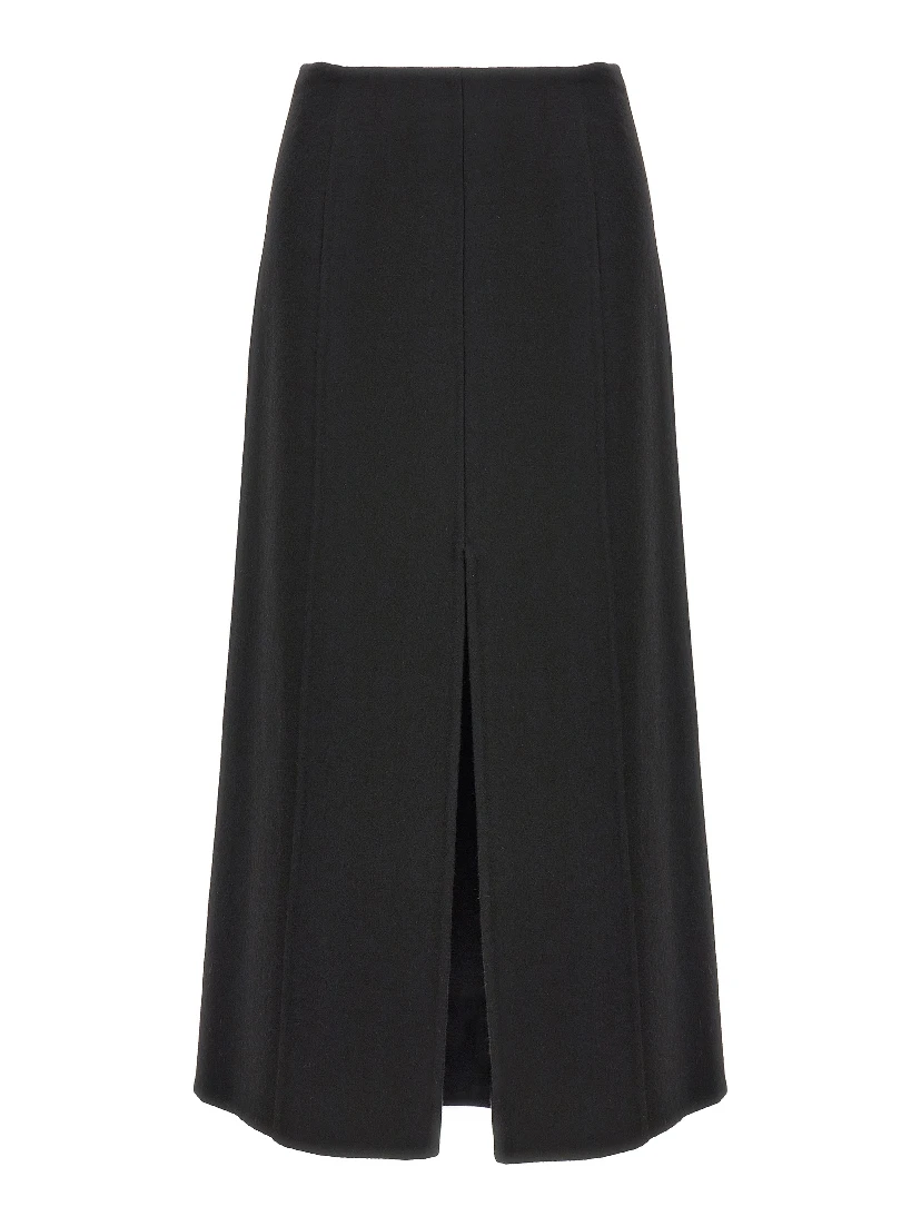 Black Virgin Wool Mini Skirt