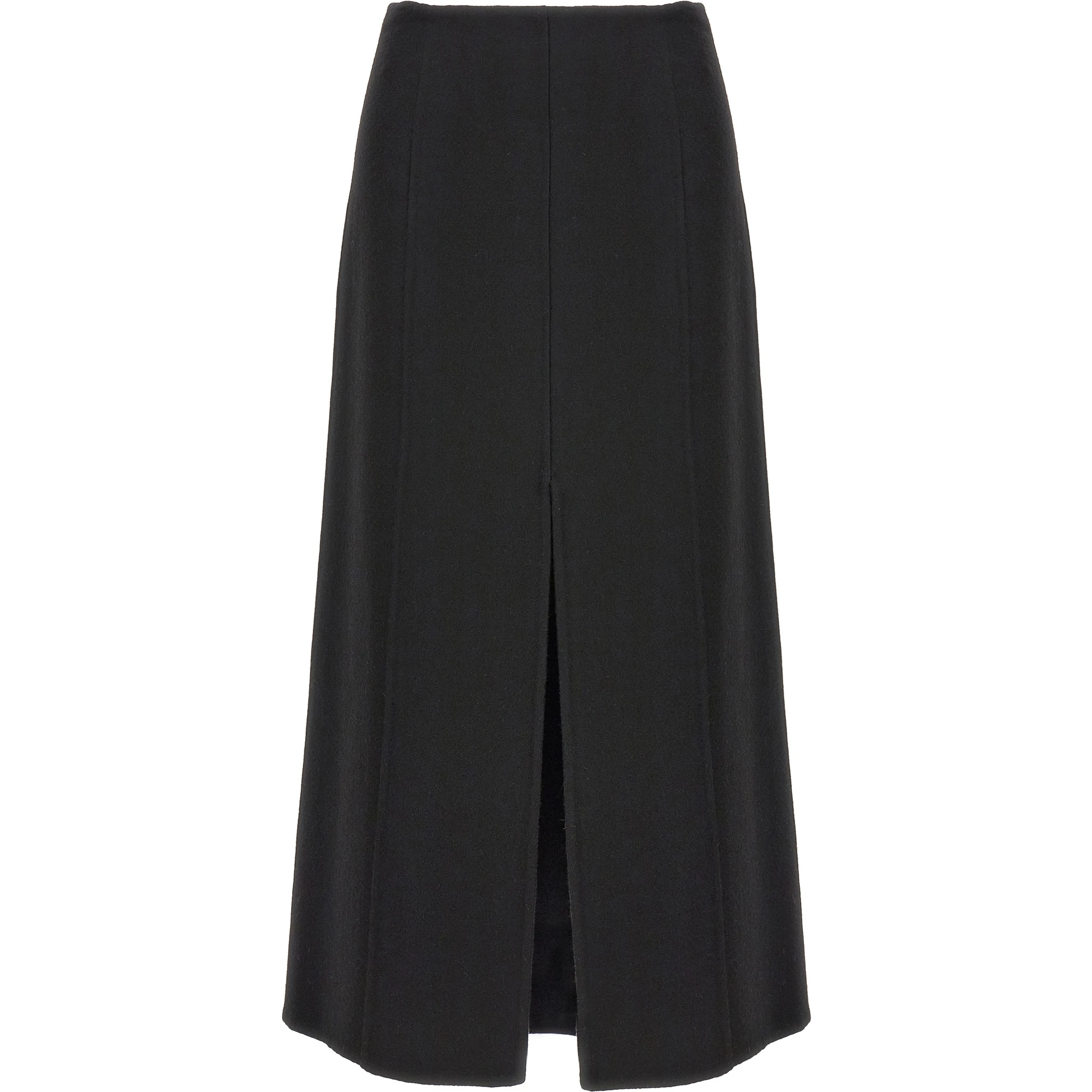 Black Virgin Wool Mini Skirt